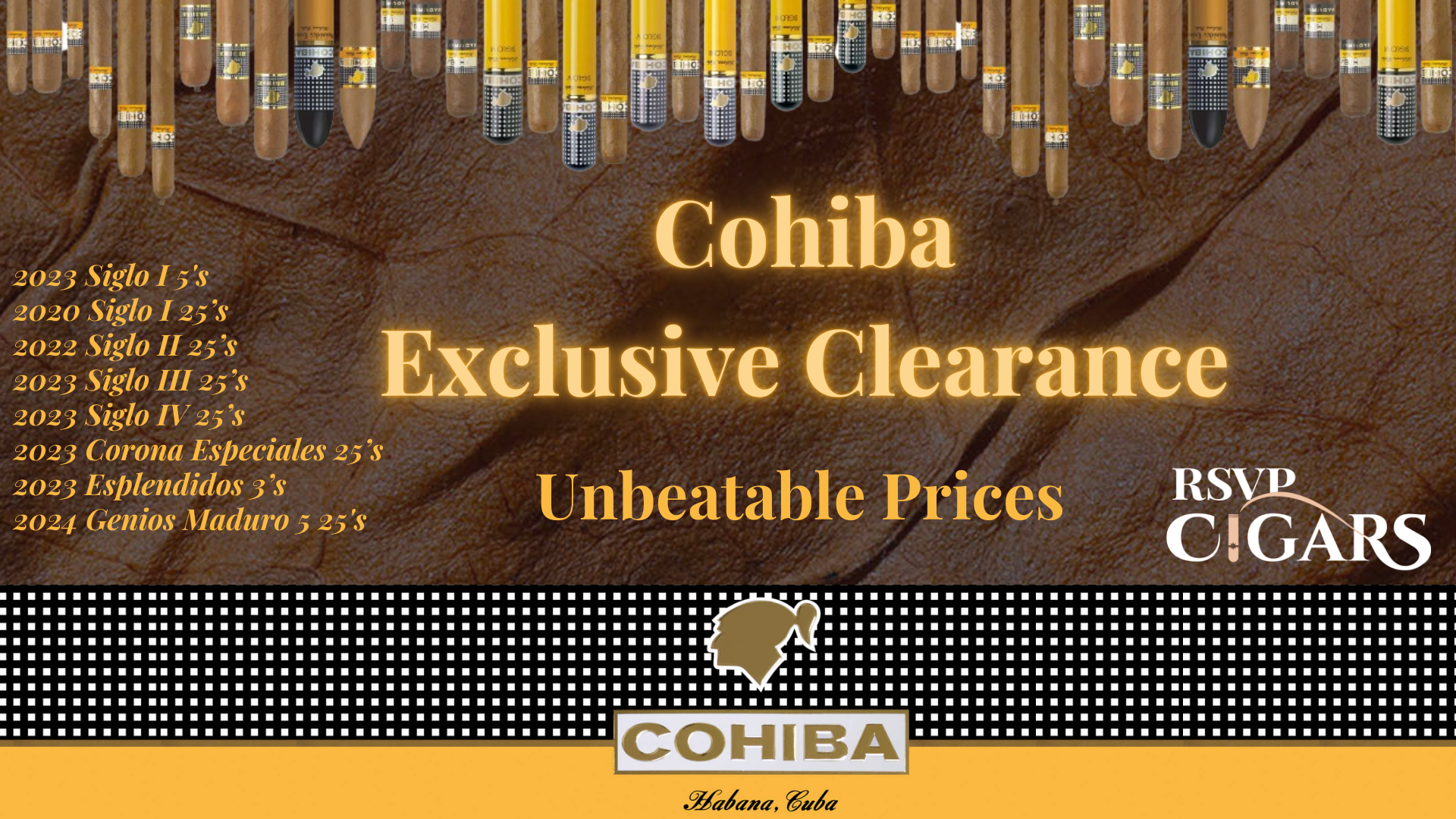 COHIBA SALE